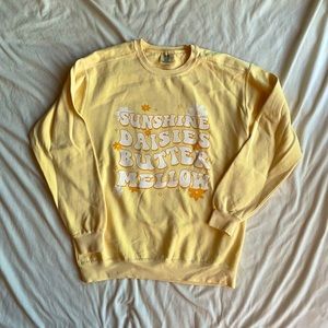Sunshine Daisies Butter Mellow Pullover Sweater